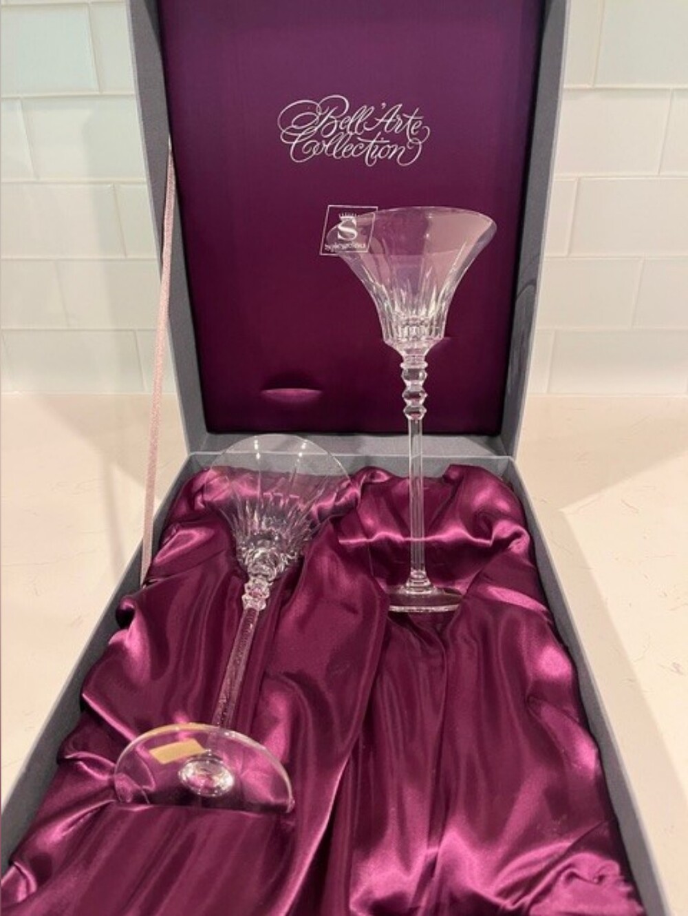 Spiegelau Belle Arte Collection Crystal Wine Set Made‎ In Germany Vintage NIB